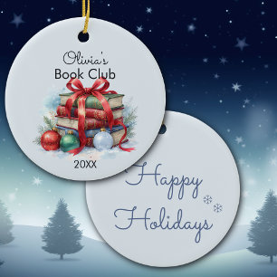 Book Club Christmas Personalized Ceramic Tree Decoration