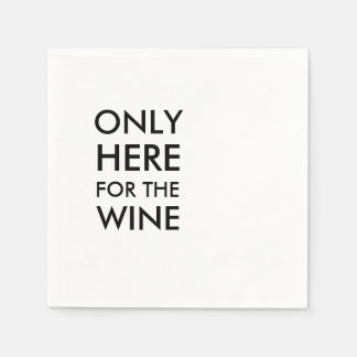 Book Club Cocktail Napkins- Only Here For The Wine Napkin