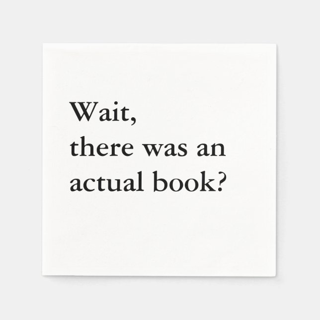 Book Club Cocktail Napkins - Wait (Front)