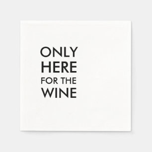 Book Club Coctail Napkins - Only Here For The Wine