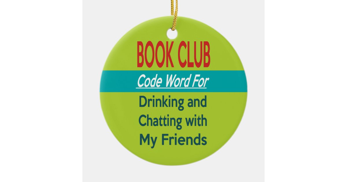 Book Club Code Word Ceramic Tree Decoration Zazzle