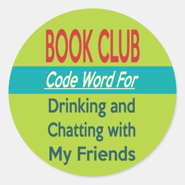 Book Club - Code Word Classic Round Sticker (Front)