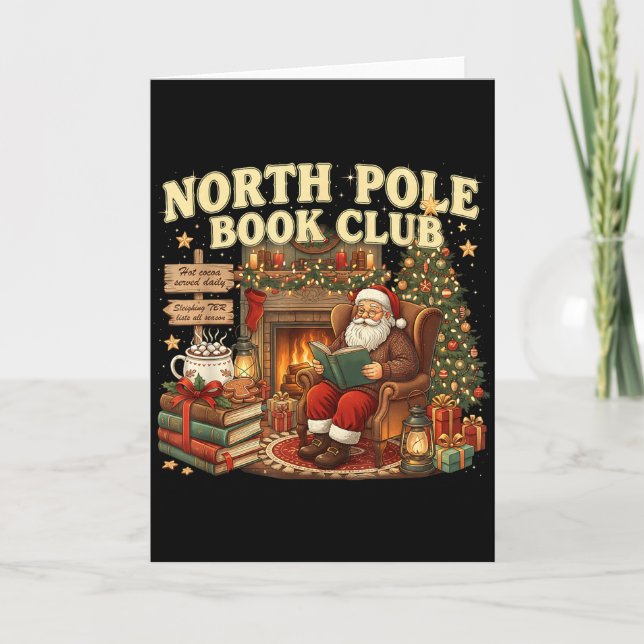 Book Club Cozy Christmas Reading Gift  Card (Front)