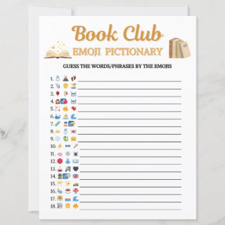 Book Club Emoji Pictionary Game