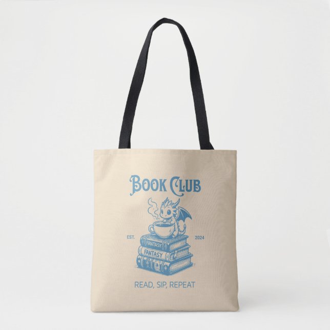 Book Club Fantasy Dragon Lovers Tote Bag (Front)