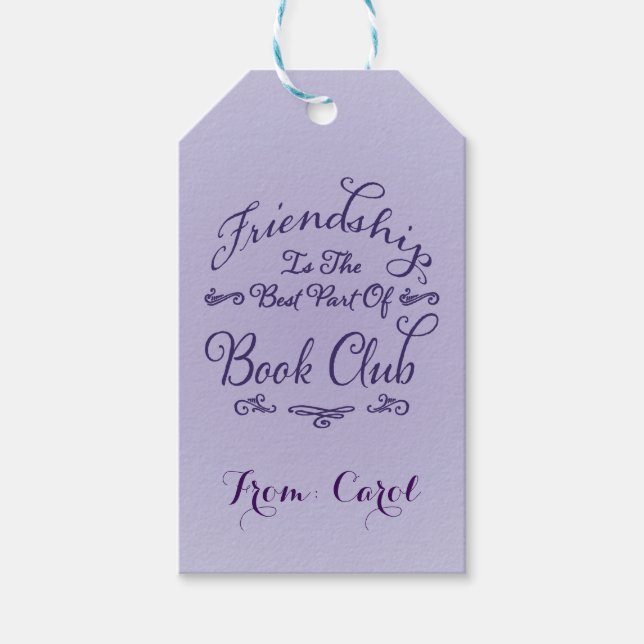 Book Club Friendship Gift Tag (Front)