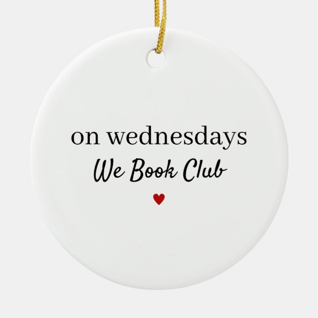 Book Club, Funny Reading Group Gift  Ceramic Tree Decoration (Front)