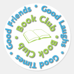 book club good friends classic round sticker