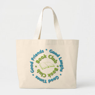 book club good friends large tote bag