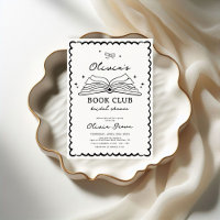 Book Club Hand Drawn Retro Bridal Shower