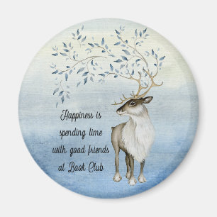 Book Club Happiness Friendship Quote Magnet