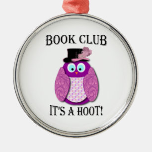 Book Club - It's A Hoot - Pink Design Metal Tree Decoration
