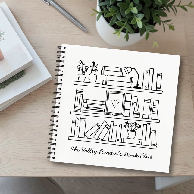 Book Club Member Personalized Gift Spiral Notebook (Creator Uploaded)