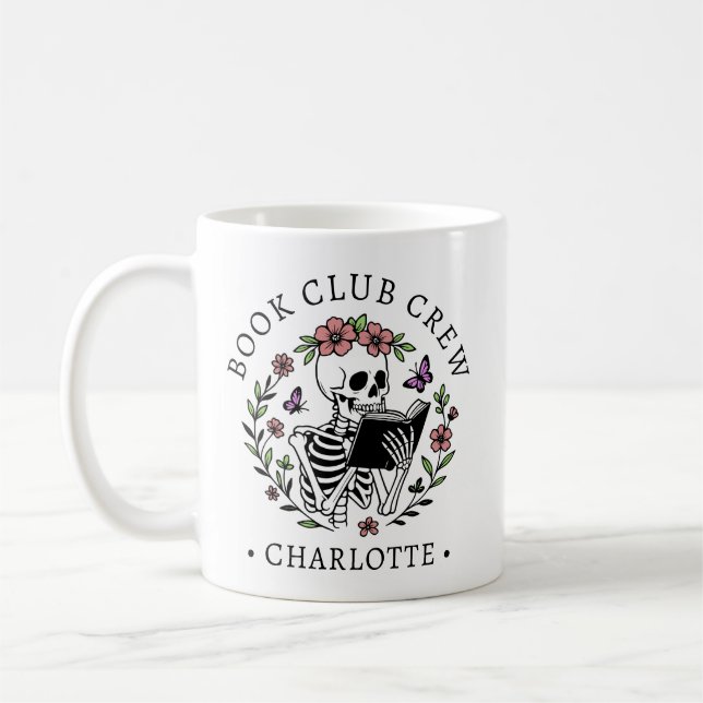 Book Club Member's Funny Personalised Gift Coffee Mug (Left)