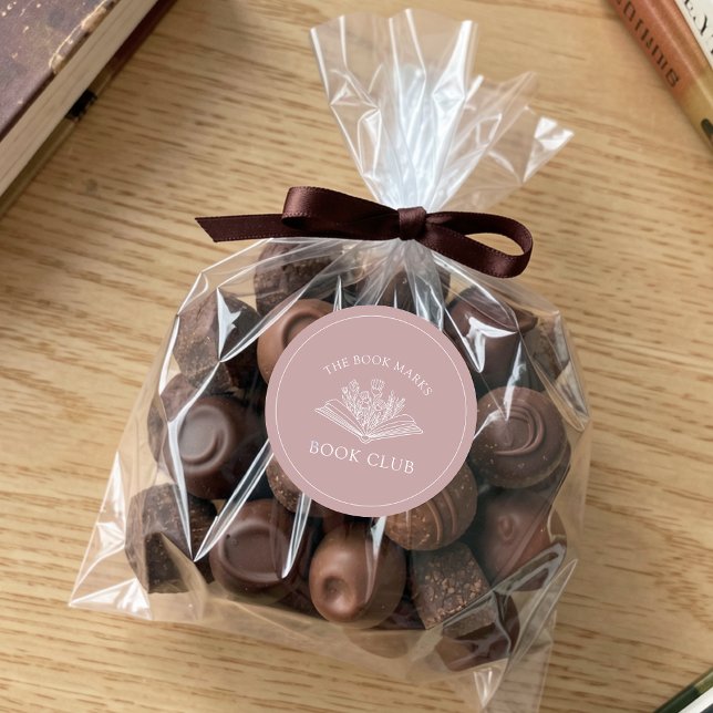 Book Club Name Personalized  Classic Round Sticker (Creator Uploaded)