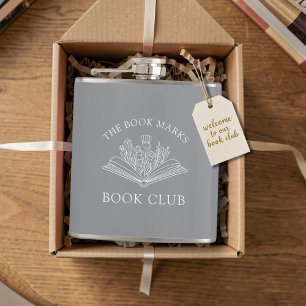 Book Club Name Personalized Gift Favor Hip Flask