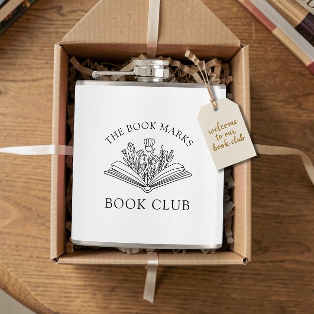 Book Club Name Personalized Gift Favor Hip Flask (Creator Uploaded)