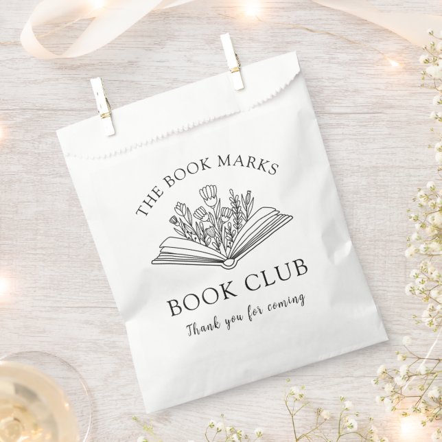 Book Club Name Personalized Thank You Favour Bags (Clipped)