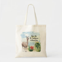 Book Club No Probllamas Funny Book Bag