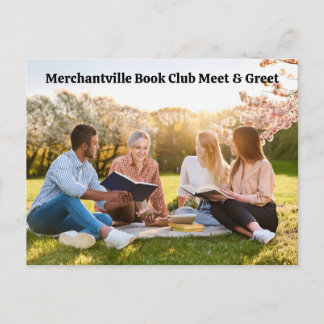 Book Club Open Invitation Customisable Postcard