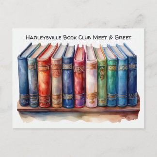Book Club Open Invitation Customizable Postcard