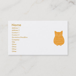 Book Club Owls Business Card