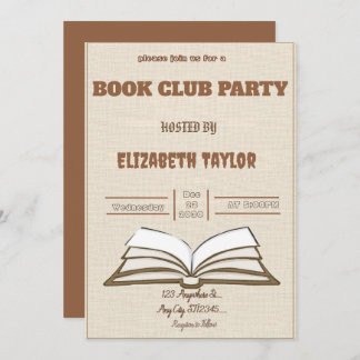 Book Club Party Invitation – Cozy Reading Night
