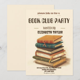 Book Club Party Invitation – Cozy Reading Night
