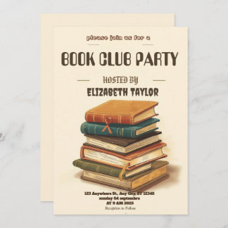 Book Club Party Invitation – Cozy Reading Night