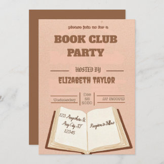Book Club Party Invitation – Cozy Reading Night