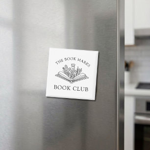Book Club Personalized Floral Gift Magnet