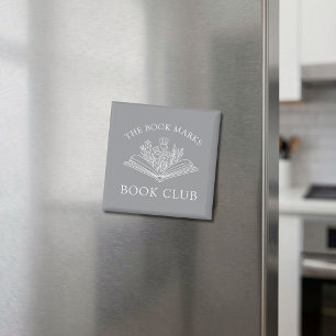 Book Club Personalized Floral Literary Gift Magnet