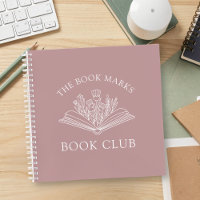 Book Club Personalized Name Gift Spiral Notebook