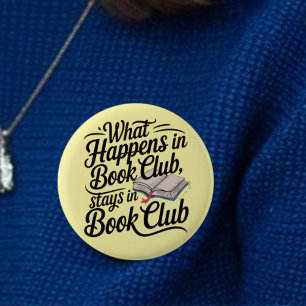 Book Club, readers group bookish, booklovers 6 Cm Round Badge