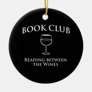Book Club Reading Between the Wines Ceramic Tree Decoration