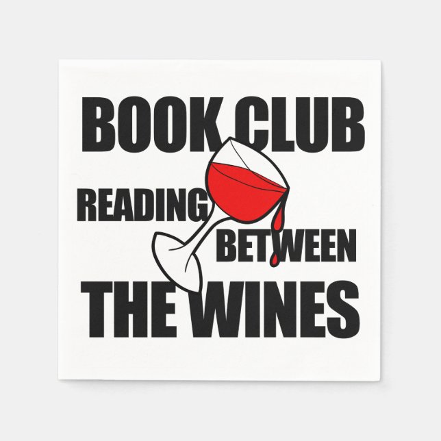BOOK CLUB reading between the wines Napkin (Front)