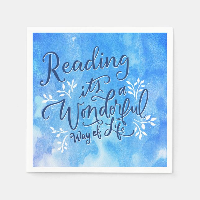 Book Club Reading Group Literary Quote Napkin (Front)