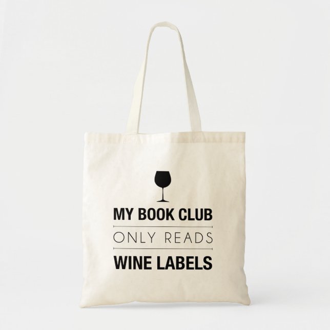 Book Club Reads Wine Labels Bag (Front)
