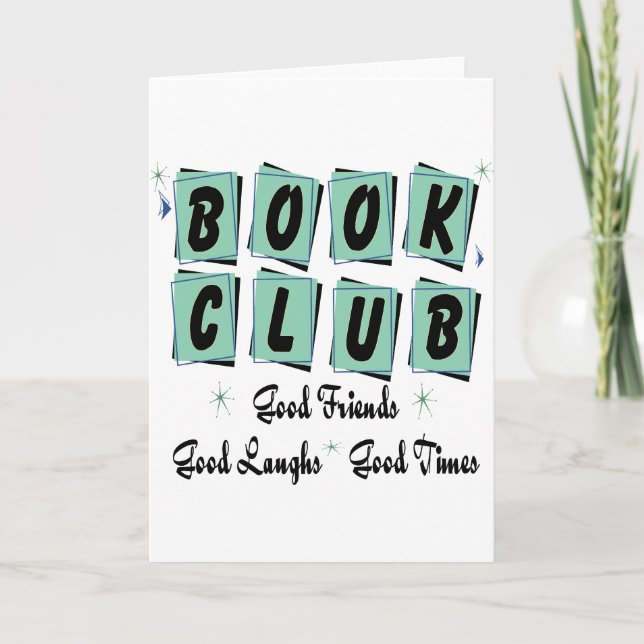Book Club Retro - Good Friends, Times and Laughs Card (Front)