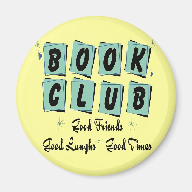 Book Club Retro - Good Friends, Times and Laughs Magnet (Front)