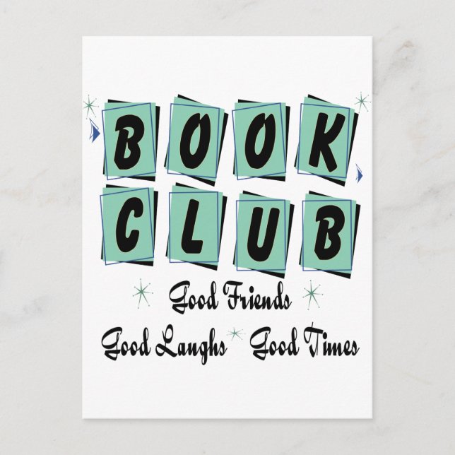 Book Club Retro - Good Friends, Times and Laughs Postcard (Front)