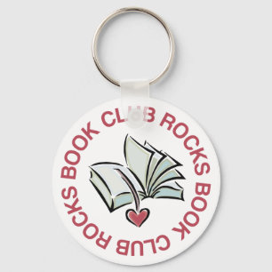 Book Club Rocks Key Ring