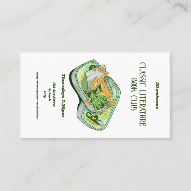 Book Club Shakespeare Macbeth Witches Business Card (Front)