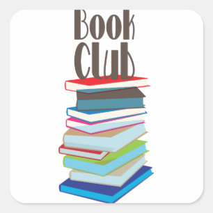Book Club Square Sticker