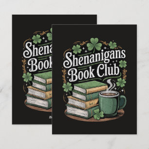 Book Club St Patricks Day Holiday Card