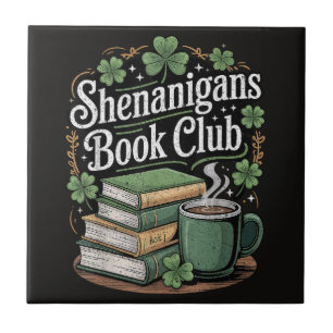 Book Club St Patricks Day Tile