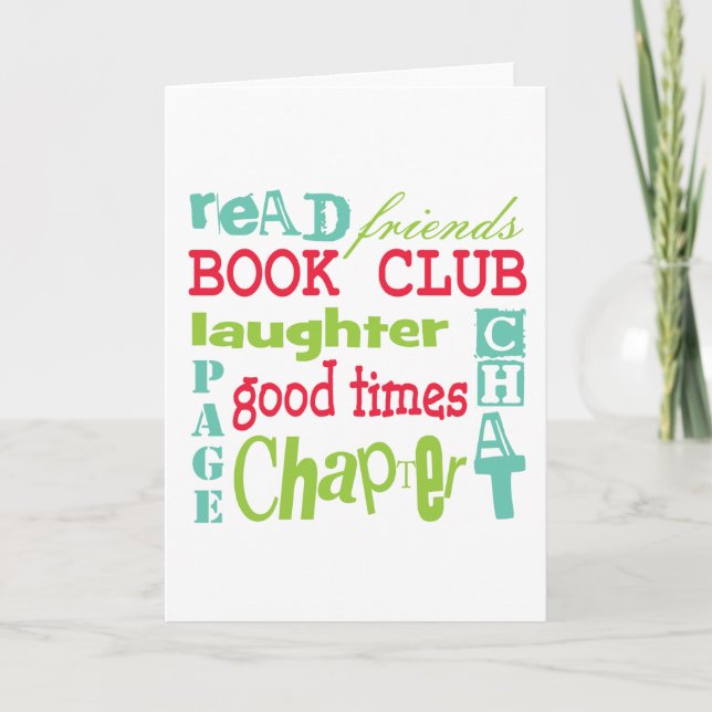 Book Club Subway Design by Artinspired Card (Front)