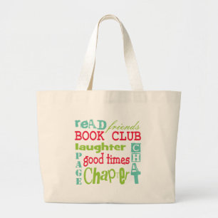 Book Club Subway Design by Artinspired Large Tote Bag