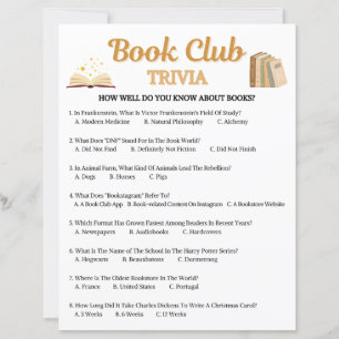 Book Club Trivia Game
