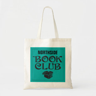 Book Club with custom name in teal Tote Bag